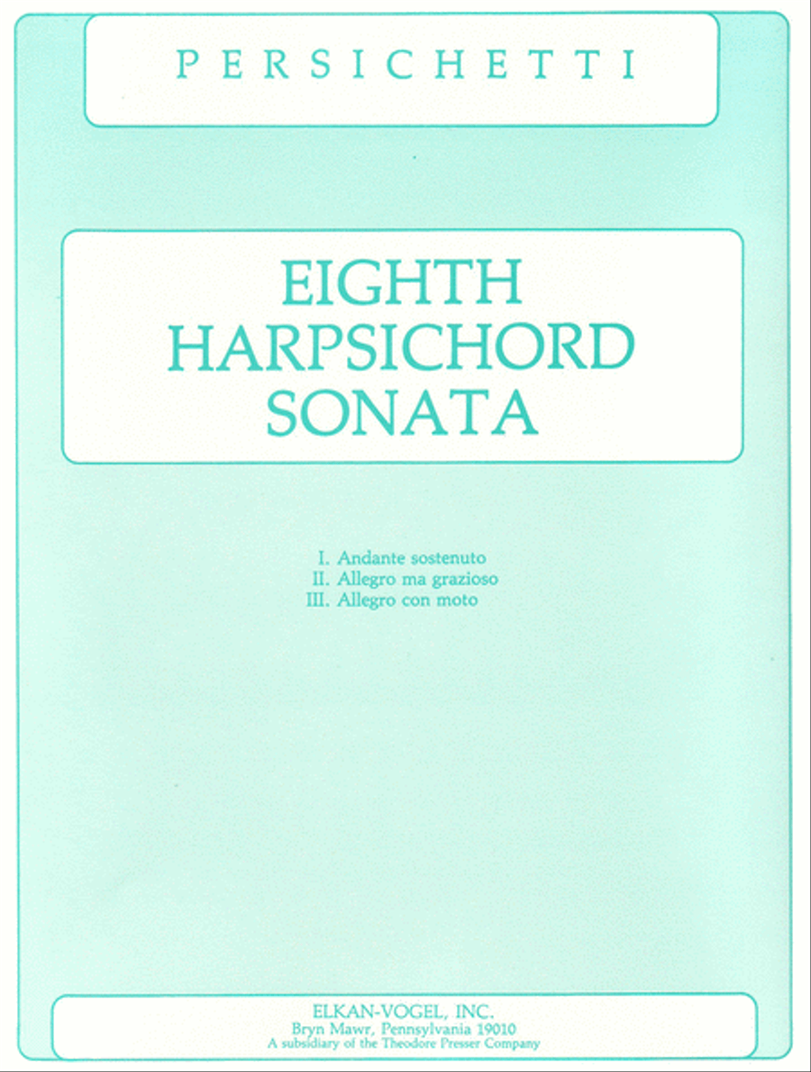 Eighth Harpsichord Sonata Chamber Music scores gallery preview page 1