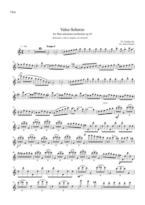 Book cover for Valse - Scherzo op.34 for flute and piano