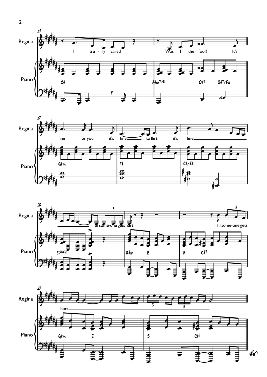 Someone Gets Hurt Piano, Vocal scores gallery preview page 3