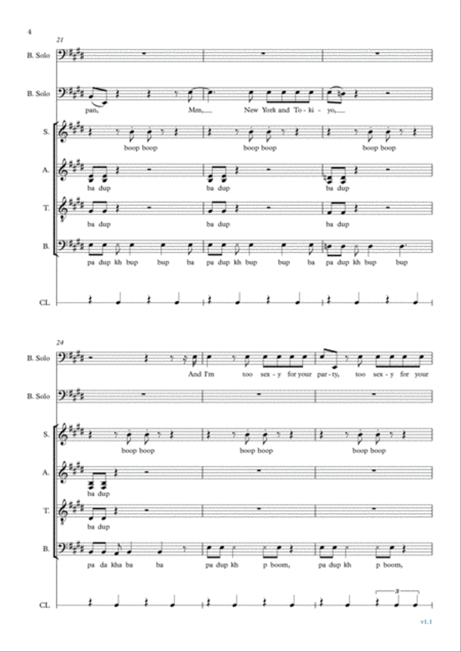 I'm Too Sexy Divisi scores gallery preview page 4
