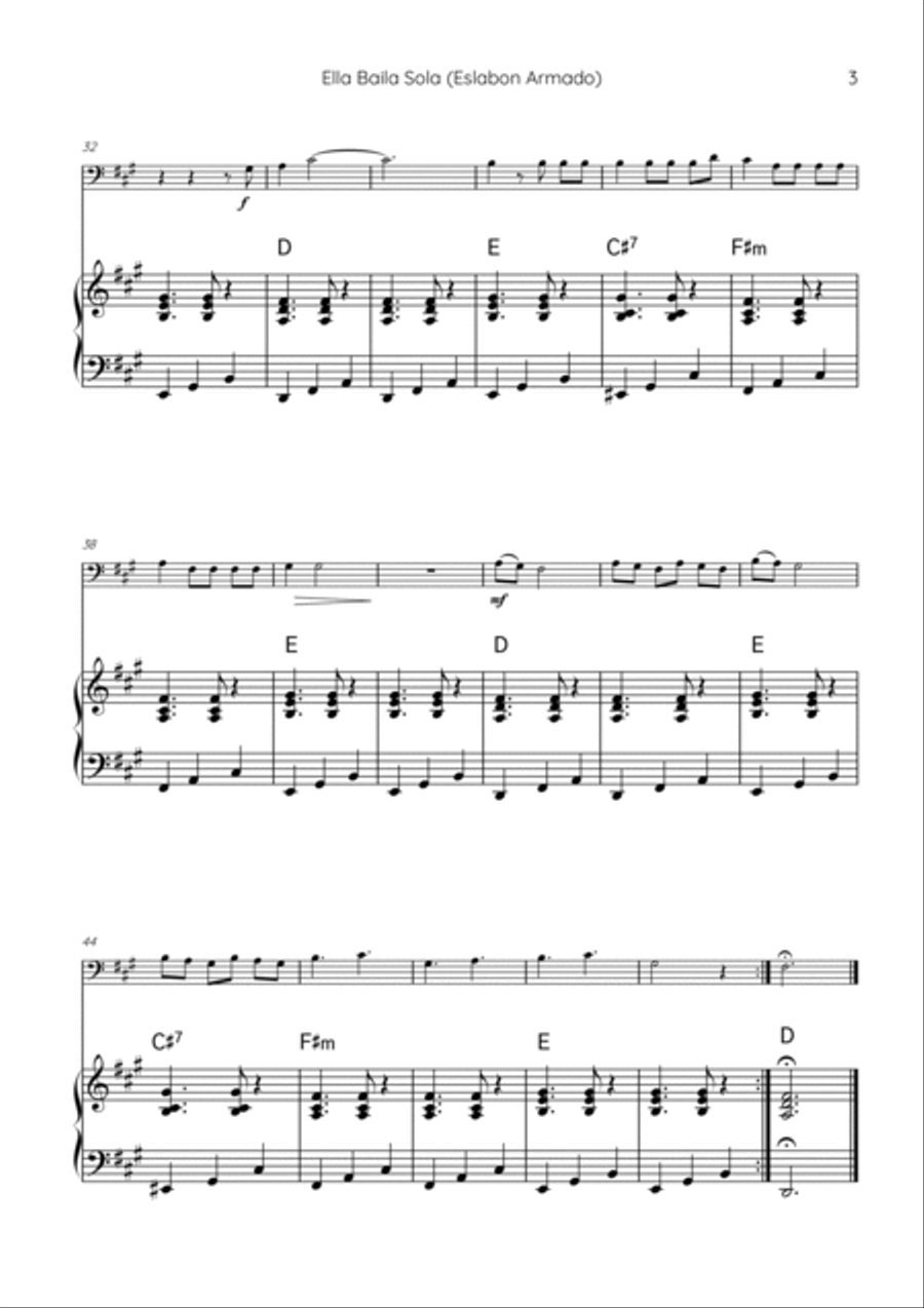 Ella Baila Sola Piano scores gallery preview page 3