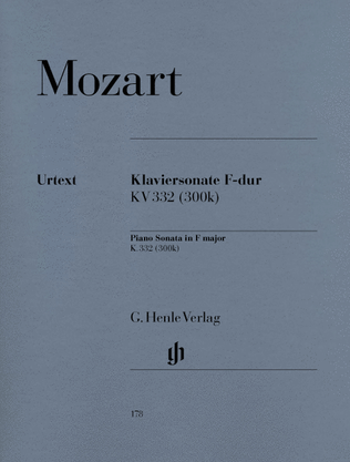 Book cover for Piano Sonata in F Major K332 (300k)
