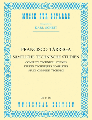 Book cover for Technical Etudes, Complete, Guitar