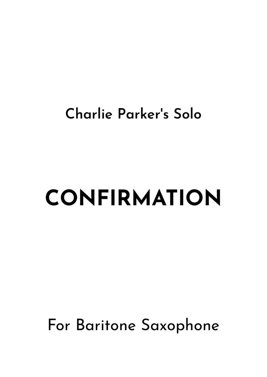 Confirmation Baritone Saxophone scores gallery preview page 1