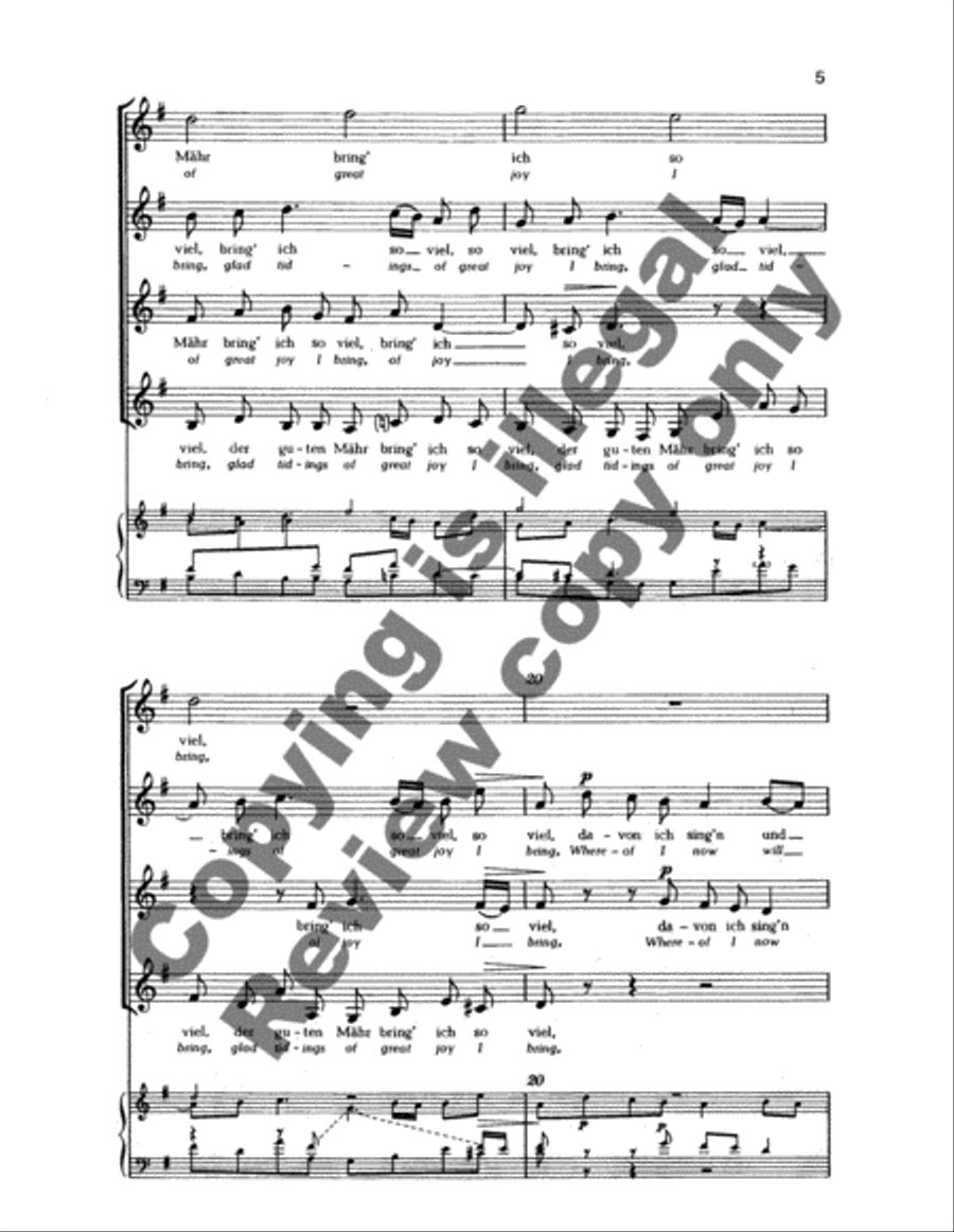 Magnificat: Vom Himmel hoch (From Heav'n Above) SSAA scores gallery preview page 5