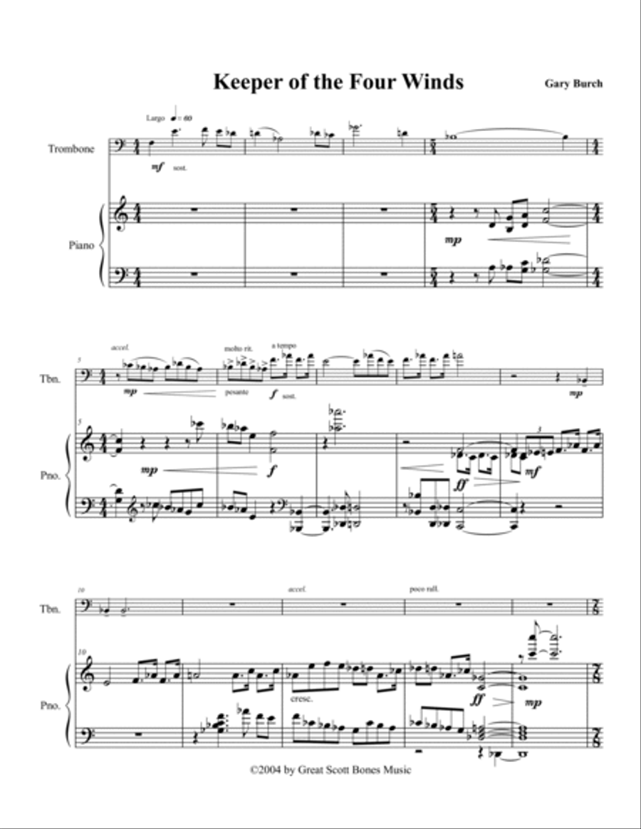 Keeper of the Four Winds Keeper of the Four Winds Trombone Solo scores gallery preview page 2