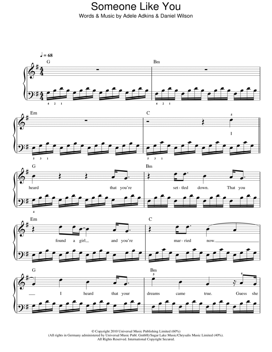 Someone Like You Someone Like You Voice scores gallery preview page 1