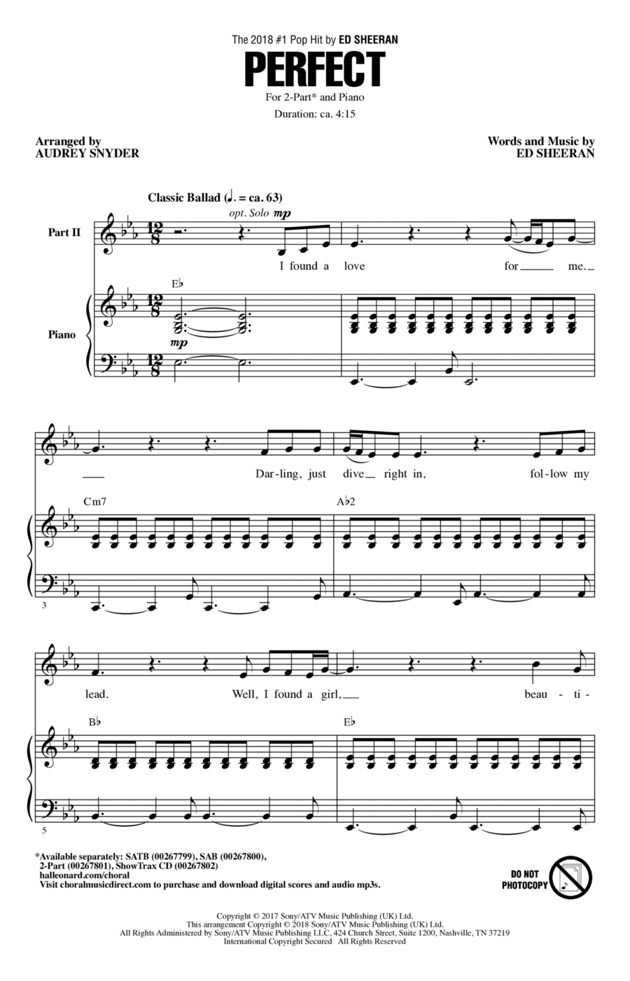 Perfect 2-Part scores gallery preview page 1