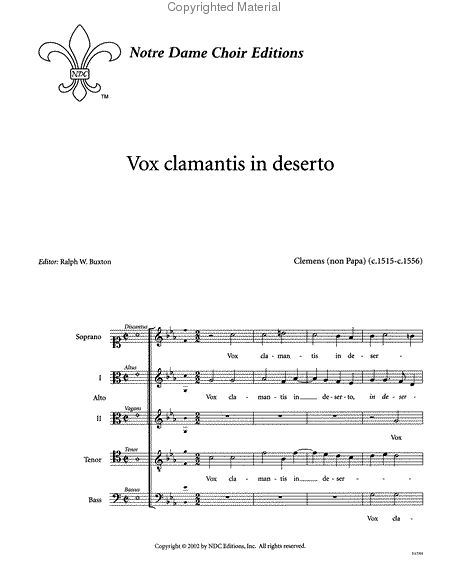 Vox clamantis in deserto