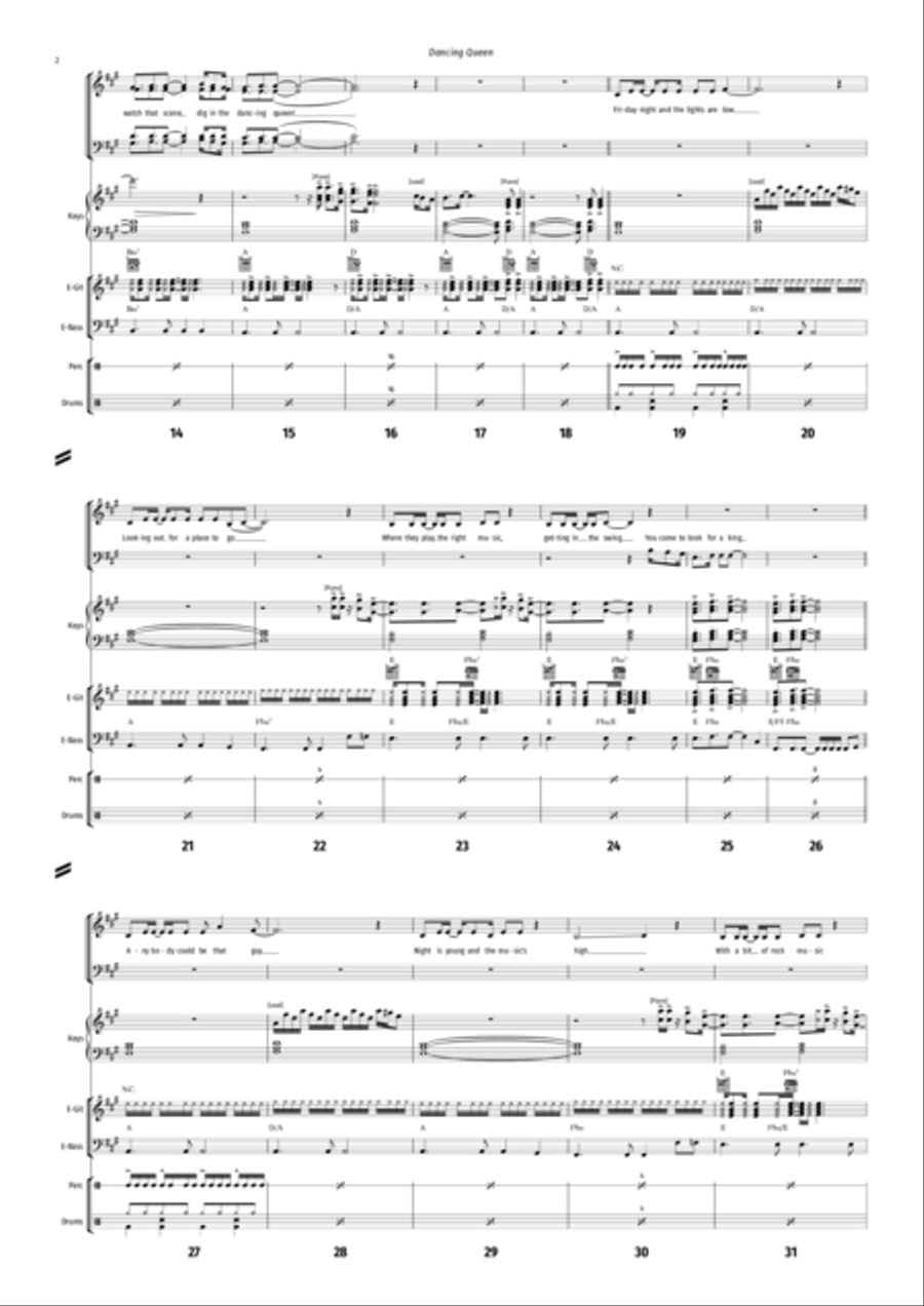 Dancing Queen Dancing Queen 4-Part scores gallery preview page 2