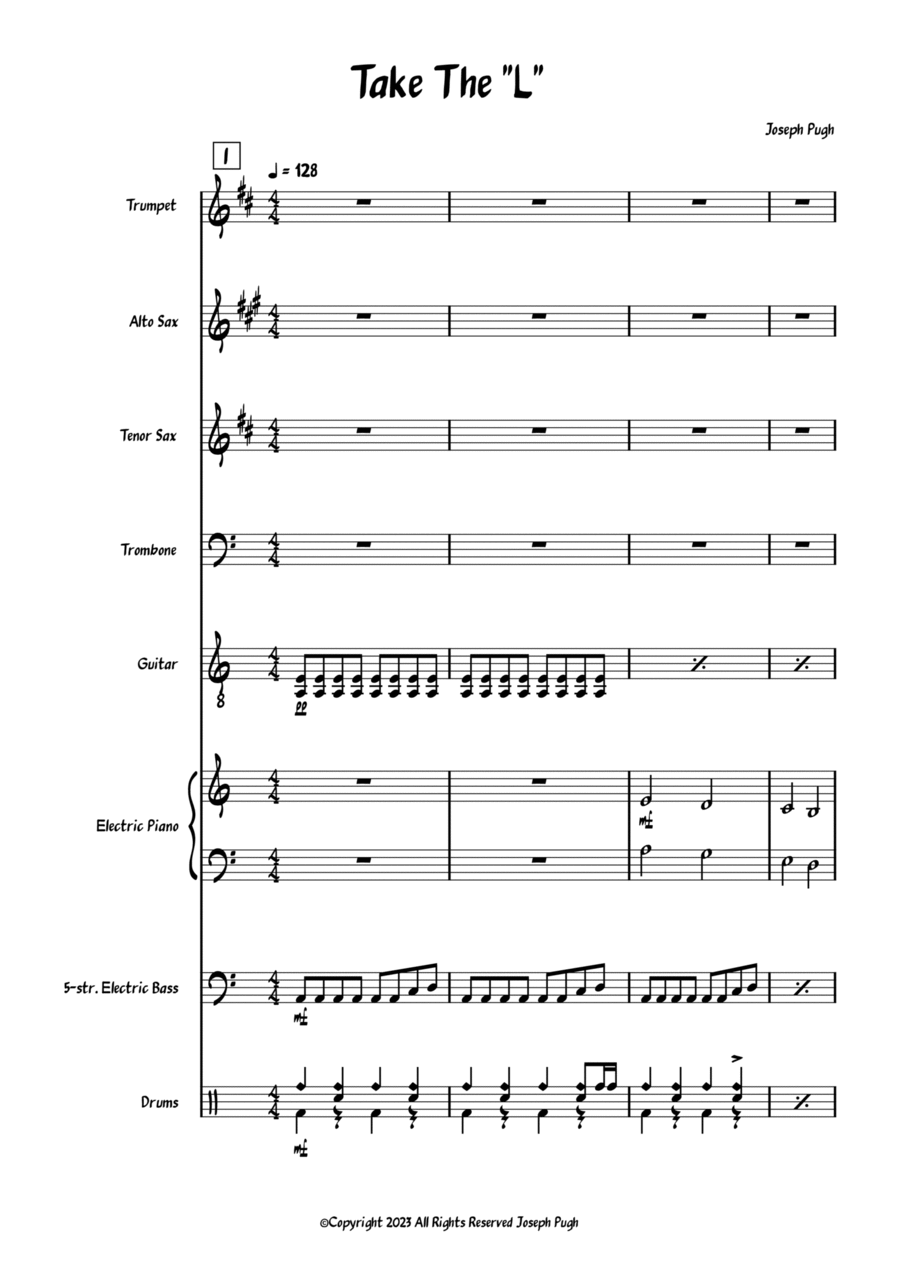 Take The L Jazz Ensemble scores gallery preview page 1