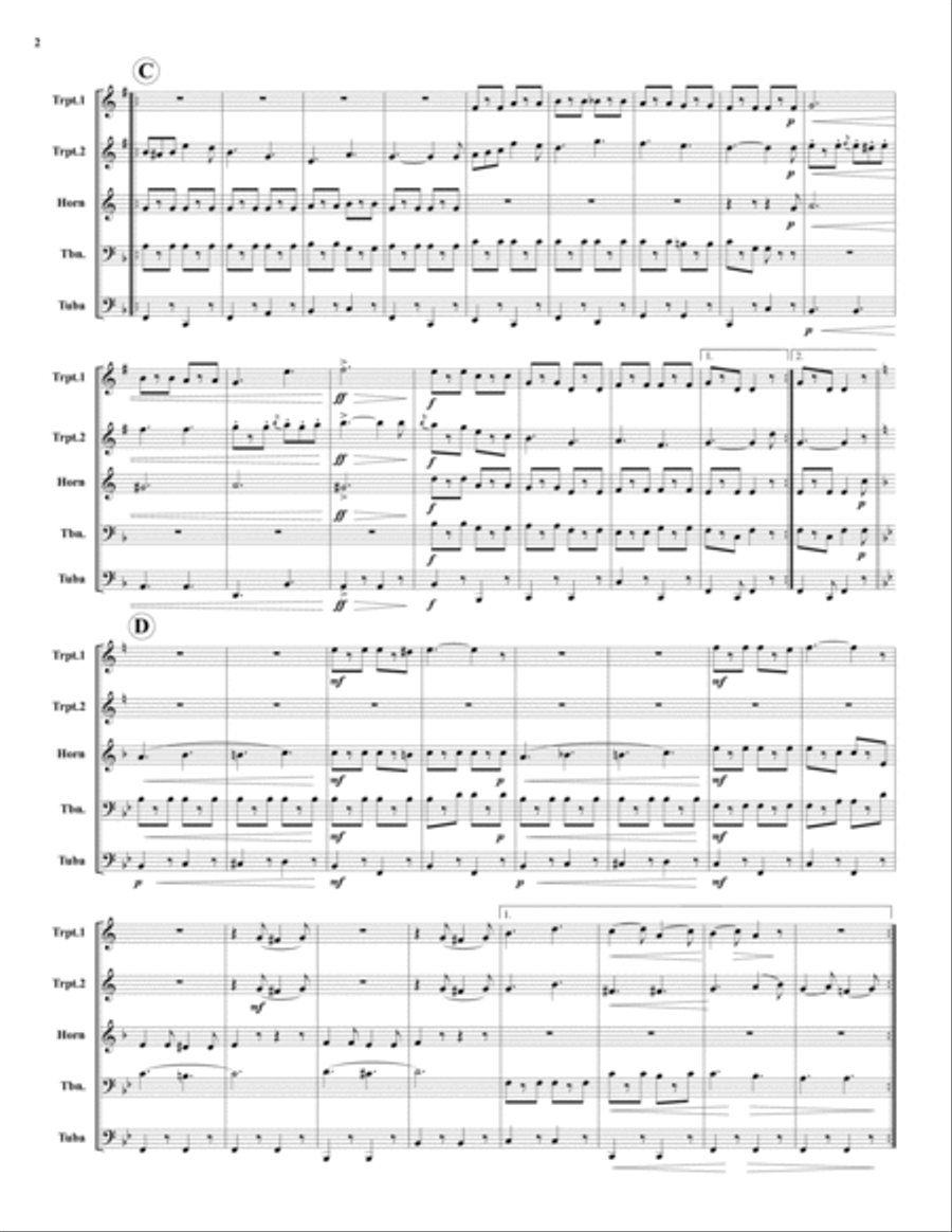 Liberty Bell Brass Quintet scores gallery preview page 2