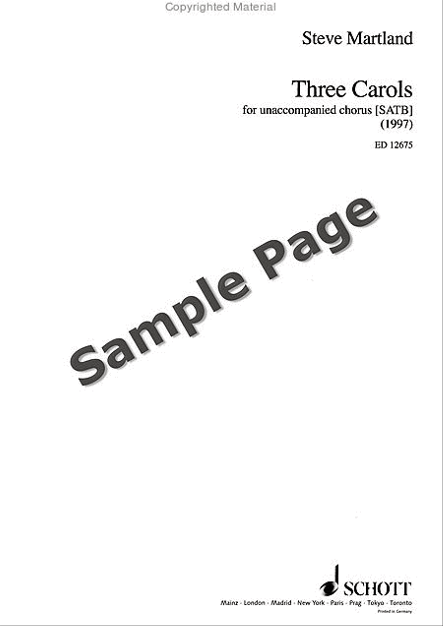 3 Carols 3 Carols 4-Part scores gallery preview page 2