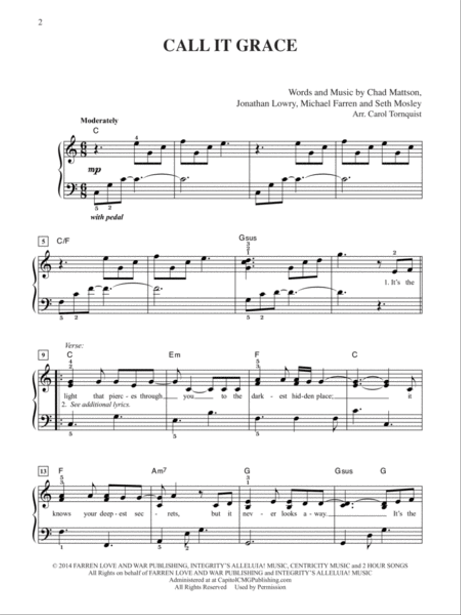 2016 Greatest Christian Hits Easy Piano scores gallery preview page 2