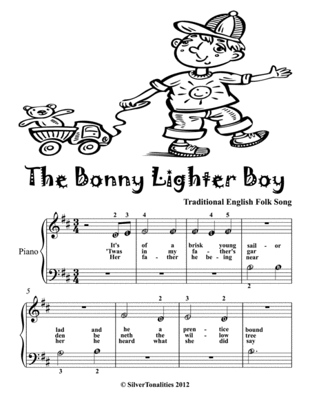 The Bonny Lighter Boy Beginner Piano Sheet Music