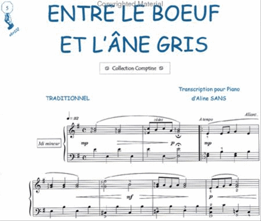 Entre le bœuf et l'âne gris (Comptine) Guitar Tablature scores gallery preview page 2
