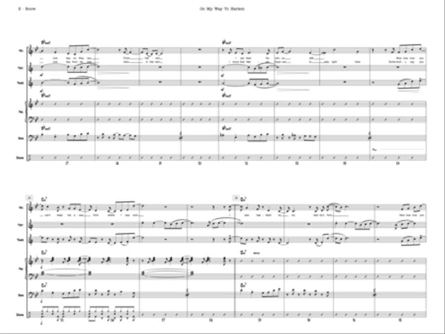 On My Way To Harlem Jazz Ensemble scores gallery preview page 2