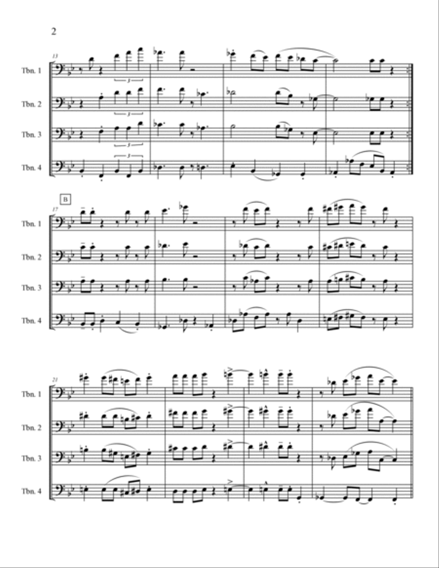 10 Brief Trombone Quartets Trombone Quartet scores gallery preview page 3
