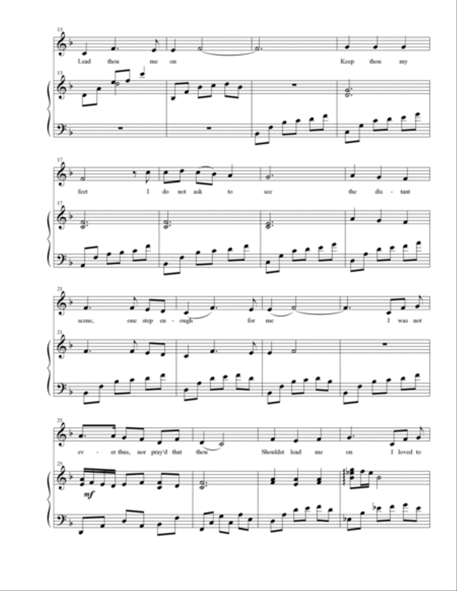 Lead Kindly Light Lead Kindly Light Medium Voice scores gallery preview page 2