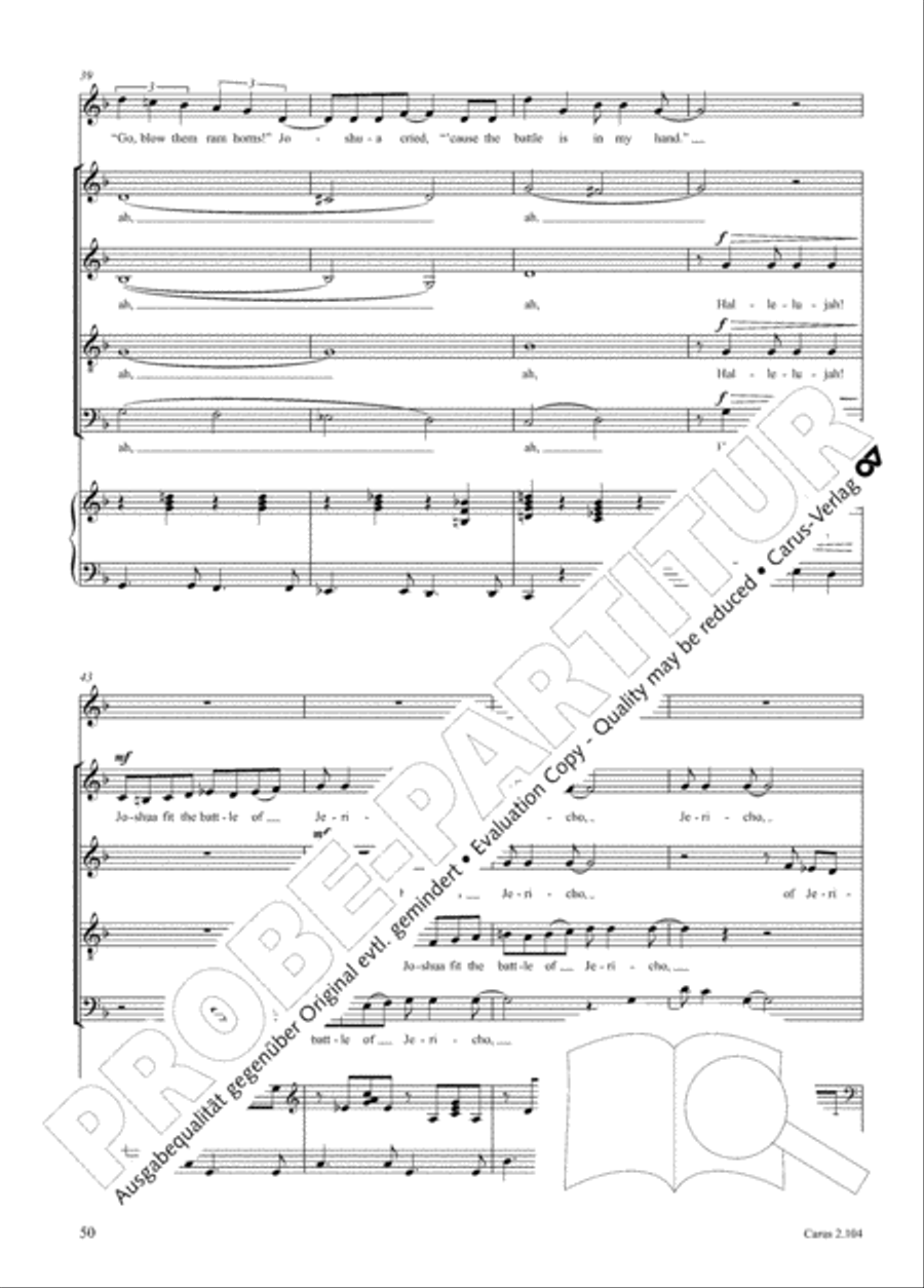 Hallelujah. Gospels and Spirituals for mixed choir Mixed Choir scores gallery preview page 38