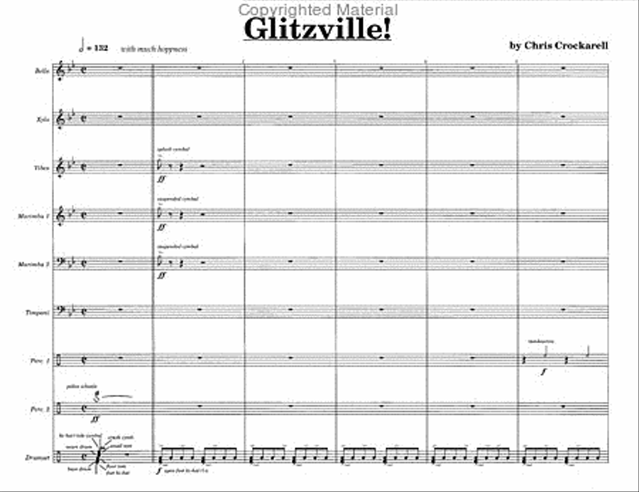 Glitzville! Glitzville! Percussion Ensemble scores gallery preview page 2