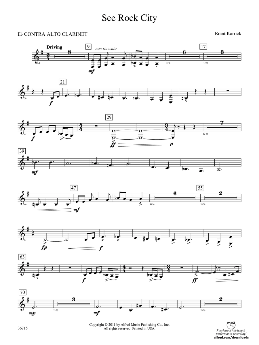 See Rock City: (World Part) E-flat Contrabass Clarinet