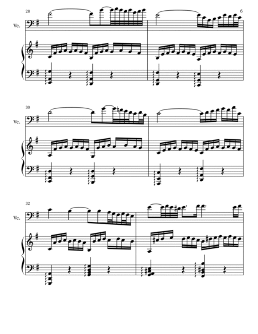 Prelude BWV855a String Duet scores gallery preview page 6