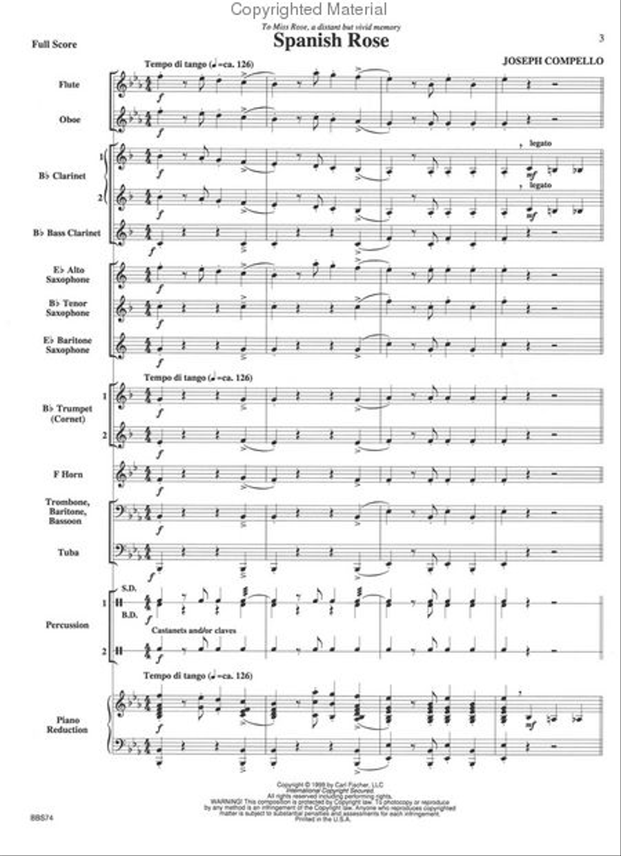 Spanish Rose Concert Band scores gallery preview page 2