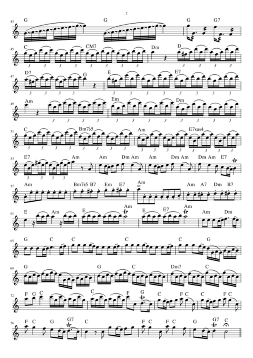 Vivaldi (Antonio) - The Spring (violin concerto from the "Four Seasons" cycle) - lead sheet in C - image number null