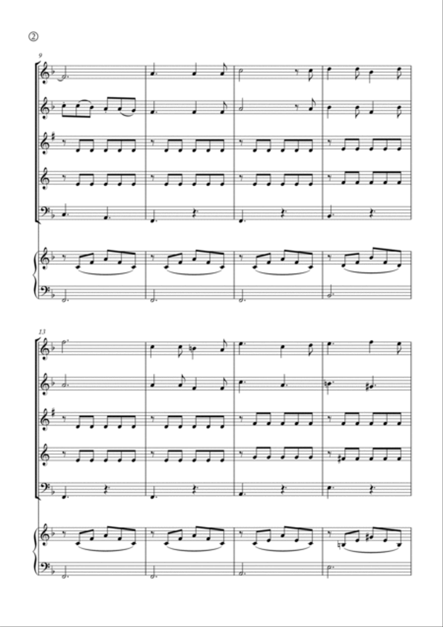 Oh Holy night Woodwind Quintet scores gallery preview page 2