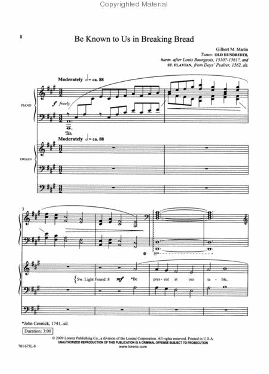The Lord's Supper The Lord's Supper Organ scores gallery preview page 3