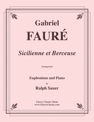 Book cover for Two Pieces - Sicilienne and Berceuse for Euphonium & Piano