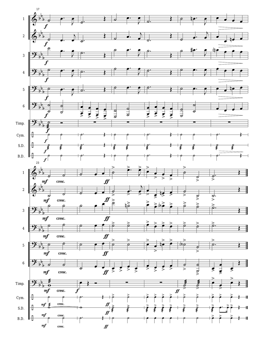 Canada National Anthem: O Canada Large Ensemble scores gallery preview page 6