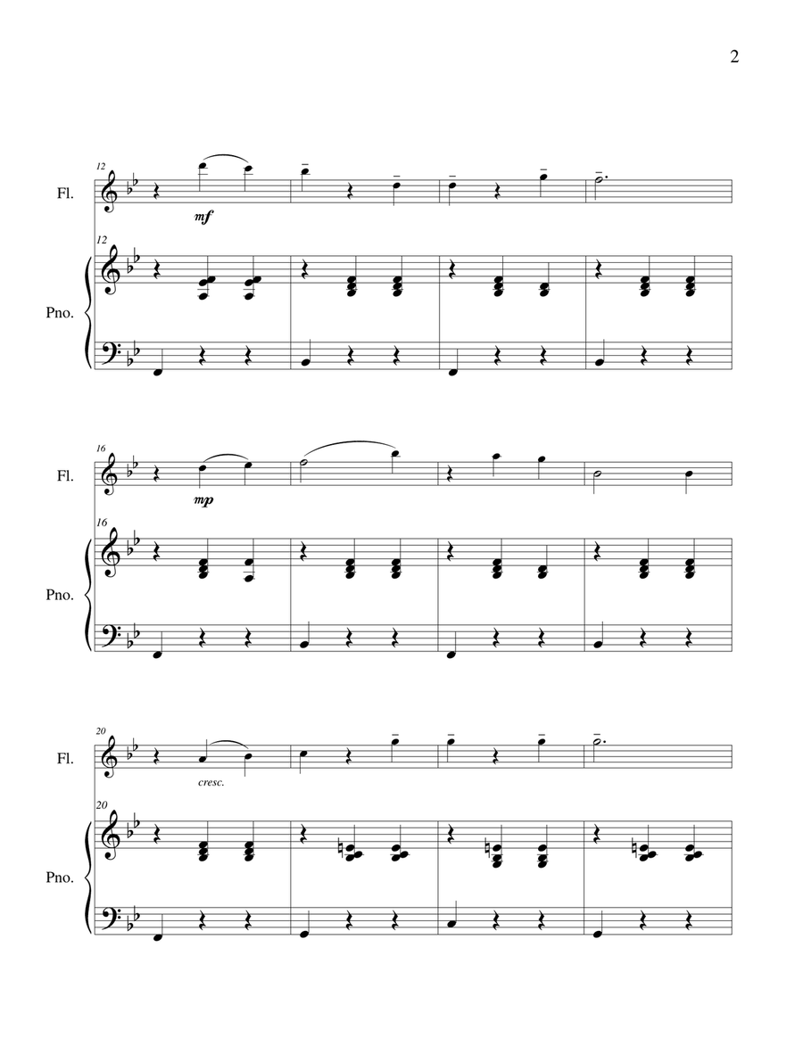 Ballroom Waltz - Flute Solo Chamber Music scores gallery preview page 4