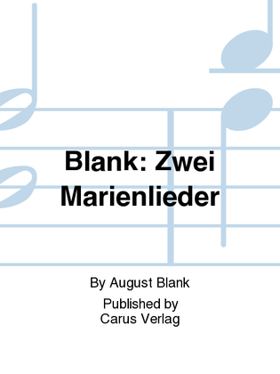 Book cover for Blank: Zwei Marienlieder