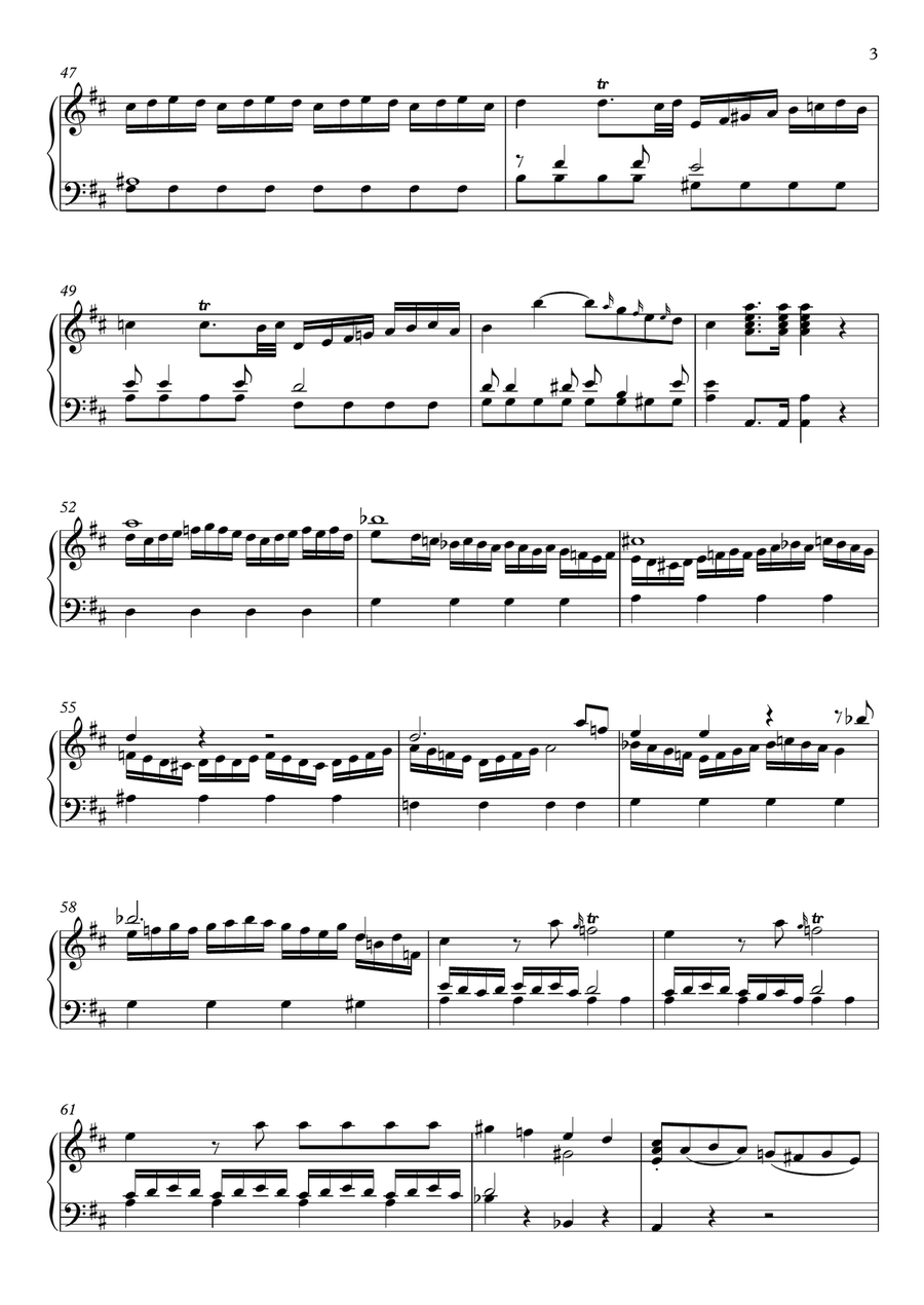 Divertimento K.136 – Piano Solo Version Piano Solo scores gallery preview page 3