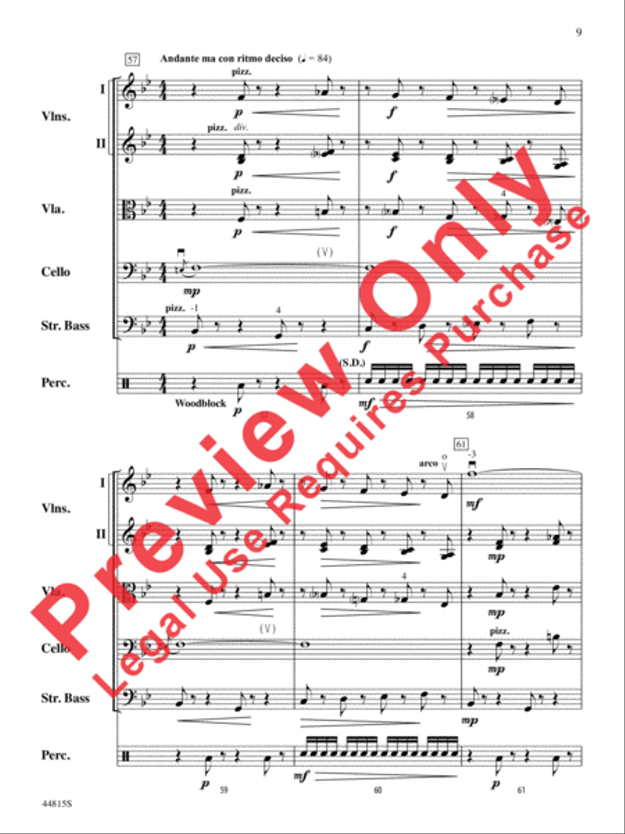 An American in Paris, Highlights from String Orchestra scores gallery preview page 10