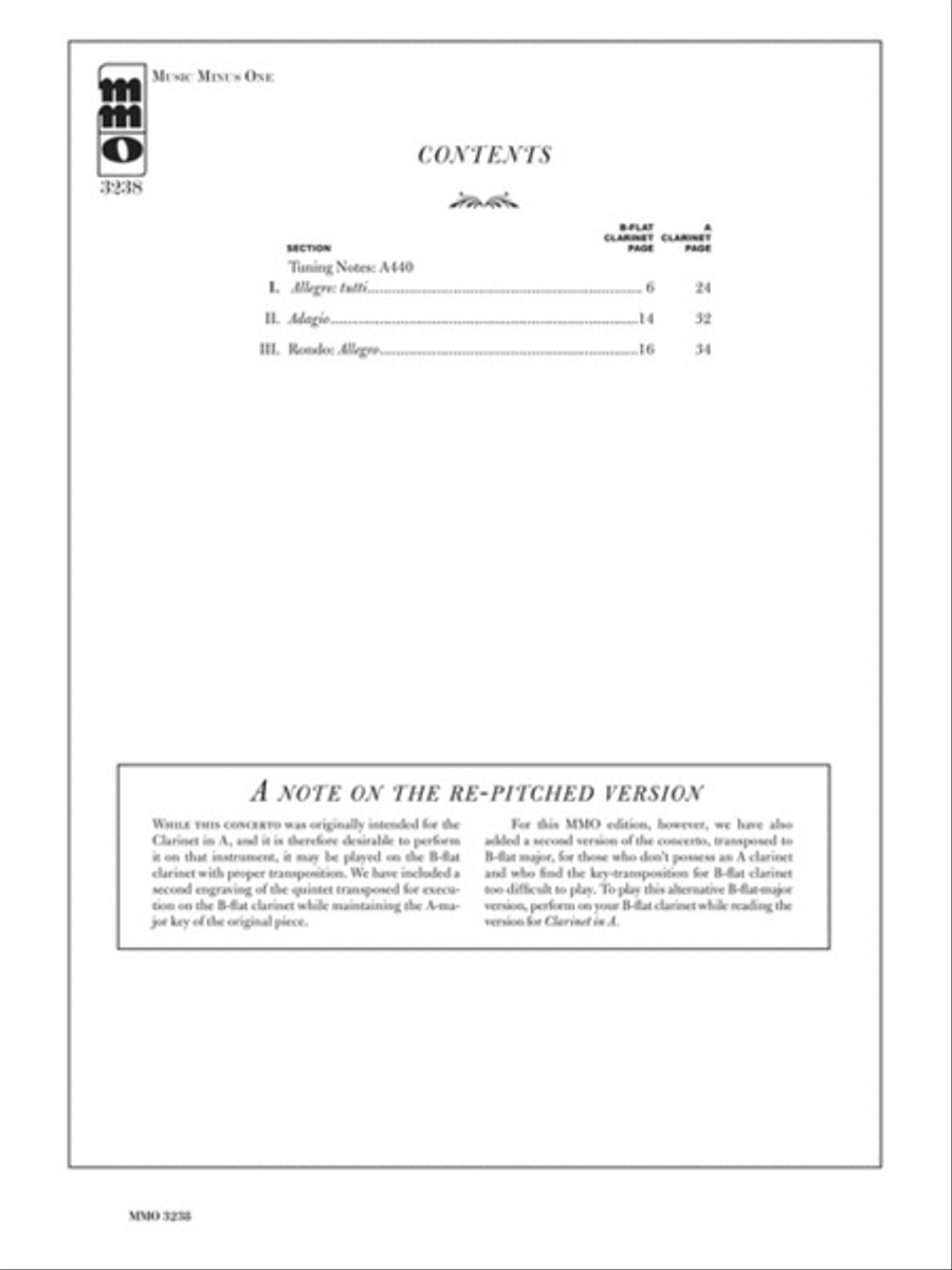 Mozart - Clarinet Concerto in A Major, K. 622 Clarinet Solo scores gallery preview page 2