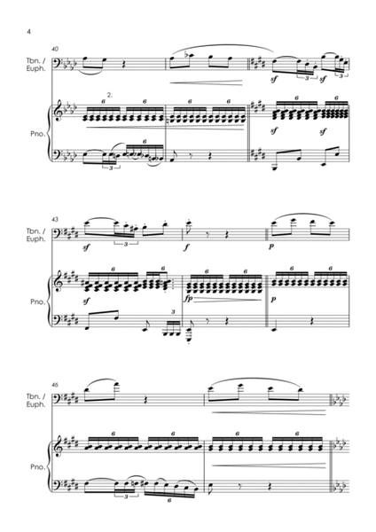 Sonata No.8 "Pathetique", 2nd movement (Beethoven) - trombone and piano with FREE BACKING TRACK image number null