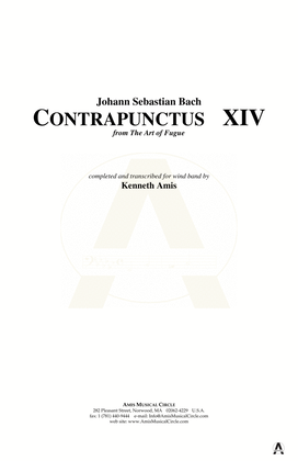 Contrapunctus 14 - CONDUCTOR'S SCORE ONLY
