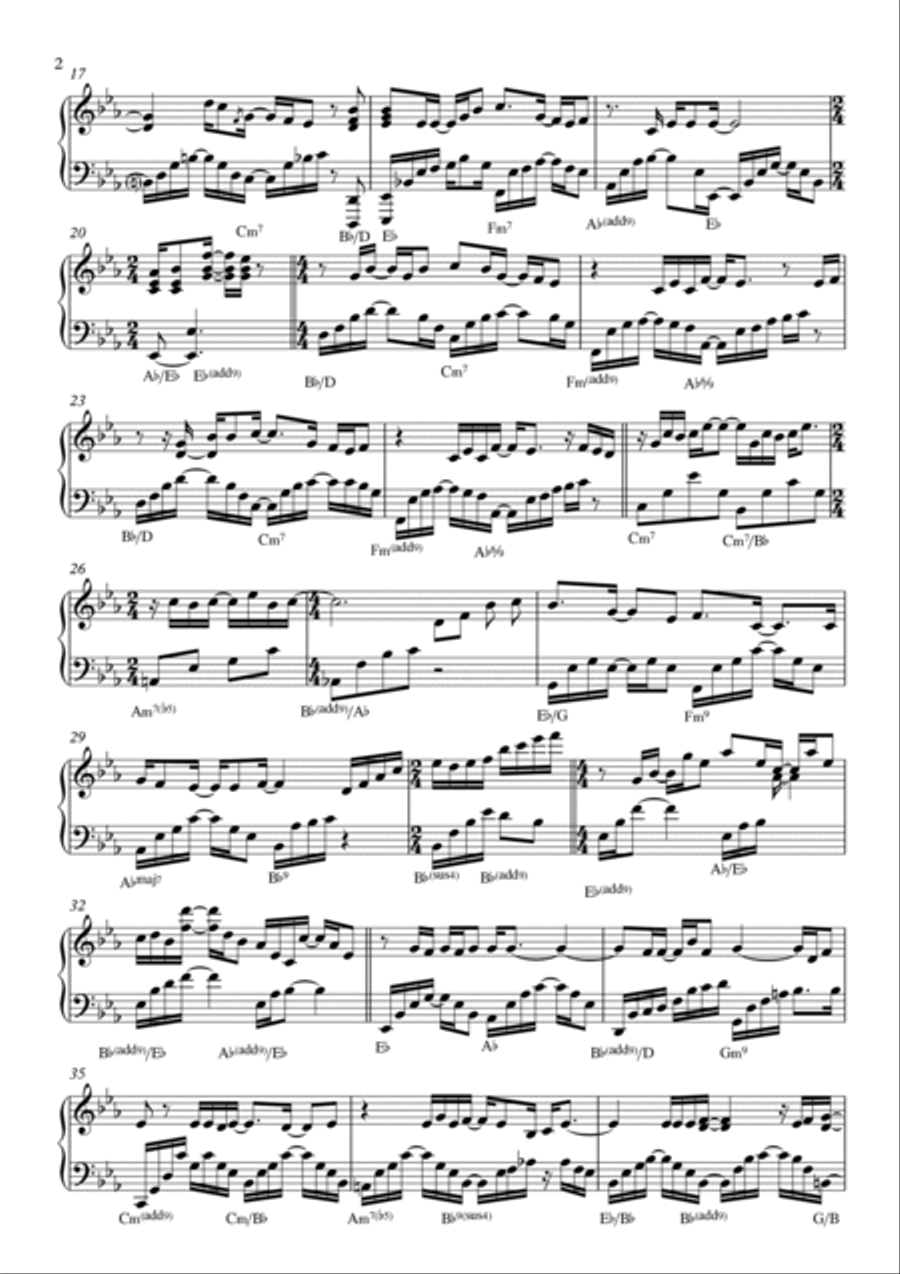 Your Song Piano Solo scores gallery preview page 2