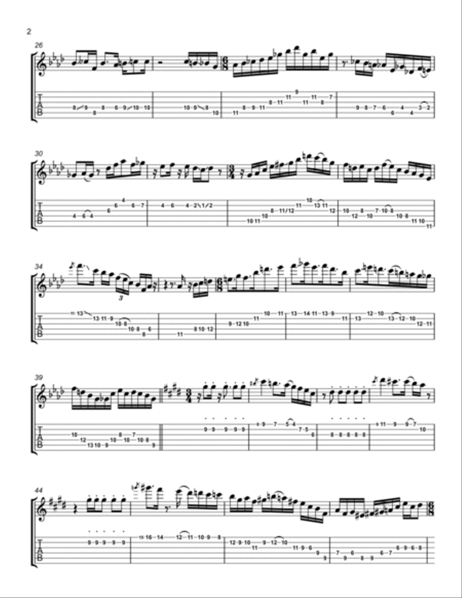 The Gathering Sky Electric Guitar scores gallery preview page 2