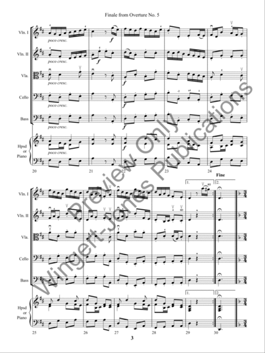 Finale from Overture No.5 String Orchestra scores gallery preview page 6