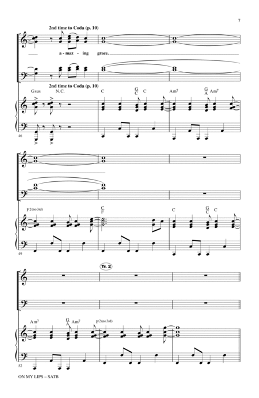 On My Lips 4-Part scores gallery preview page 6