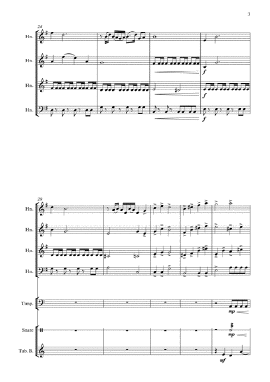 The Ecstasy Of Gold from THE GOOD, THE BAD AND THE UGLY Brass Ensemble scores gallery preview page 4