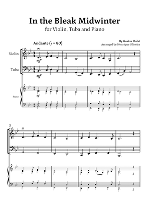 In the Bleak Midwinter (Violin, Tuba and Piano) - Beginner Level