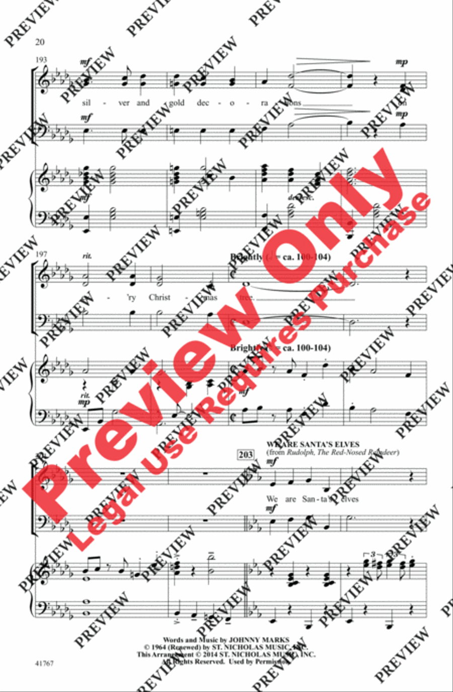 Cartoon Christmas Cartoon Christmas 3-Part scores gallery preview page 20