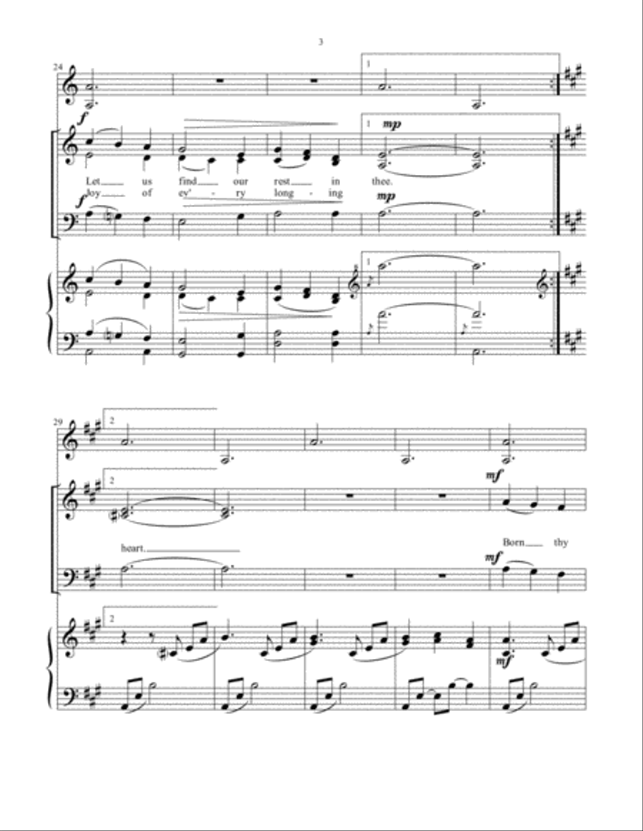Come, Thou Long-Expected Jesus 4-Part scores gallery preview page 4
