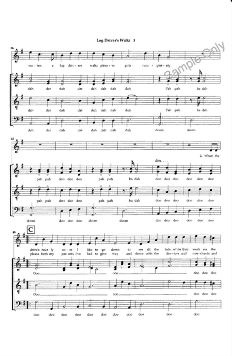Log Drivers Waltz 4-Part scores gallery preview page 4