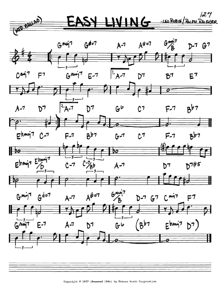 Easy Living Piano scores gallery preview page 1